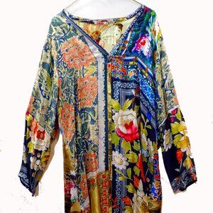 Johnny Was Silk Tunic Print Tunic